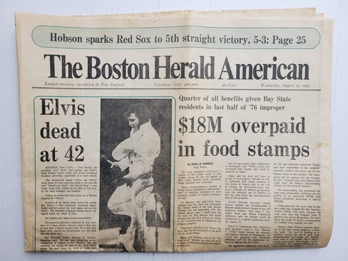 Agosto 1977 boston herald - boston,